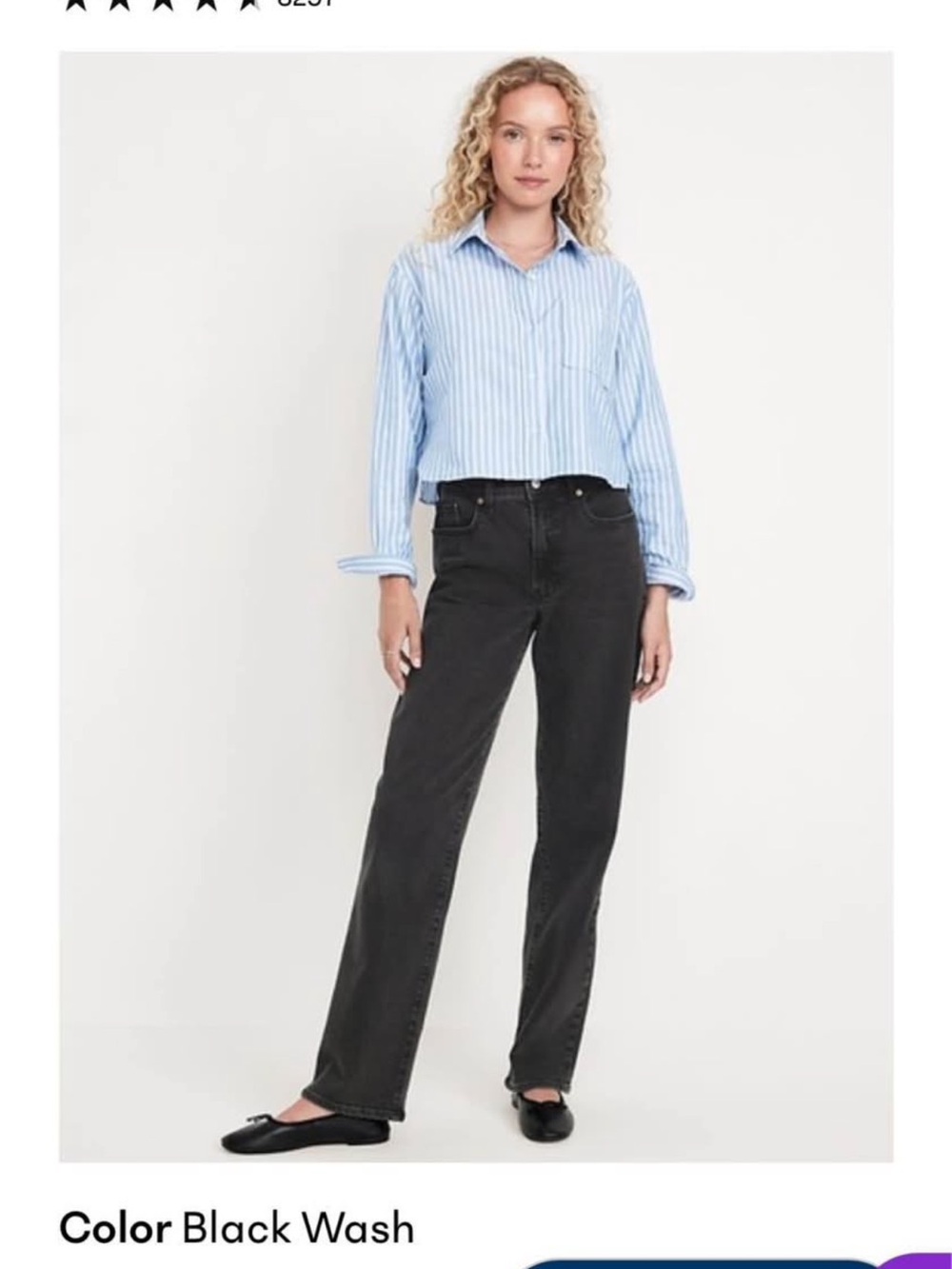 GAP Black Wash Flare Wide-Leg Jeans